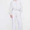 Tala CROPPED ZIP THROUGH HOODIE - GREY MARL