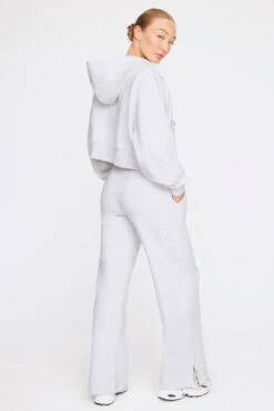 Tala CROPPED ZIP THROUGH HOODIE - GREY MARL -Sportswear Store TALA GREY 14 CROPPED ZIP WIDE LEG JOGGER 234copy