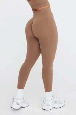 Tala SCULPT SEAMLESS SCRUNCH LEGGING - CACAO MARL -Sportswear Store TALA SCULPT 02 COCOA STRAPPY BRA LEGGINGS 332