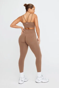 Tala SCULPT SEAMLESS STRAPPY SPORTS BRA - CACAO MARL -Sportswear Store TALA SCULPT 02 COCOA STRAPPY BRA LEGGINGS 446