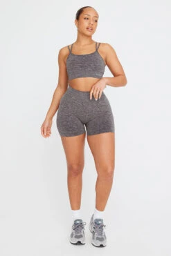 Tala SCULPT SEAMLESS SCRUNCH CYCLING SHORTS - CHARCOAL MARL -Sportswear Store TALA SCULPT 05 GREY MARL STRAPPY BRA SHORTS 678 c59bddf1 76ee 4c16 856e 46a021be8576