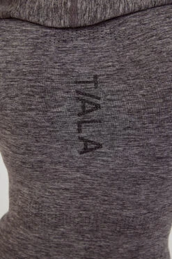 Tala SCULPT SEAMLESS ZIP THROUGH HOODIE JACKET- CHARCOAL MARL -Sportswear Store TALA SCULPT 05 GREY MARL STRAPPY BRA SHORTS 790