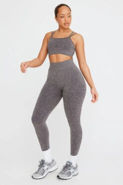Tala SCULPT SEAMLESS SCRUNCH LEGGING - CHARCOAL MARL