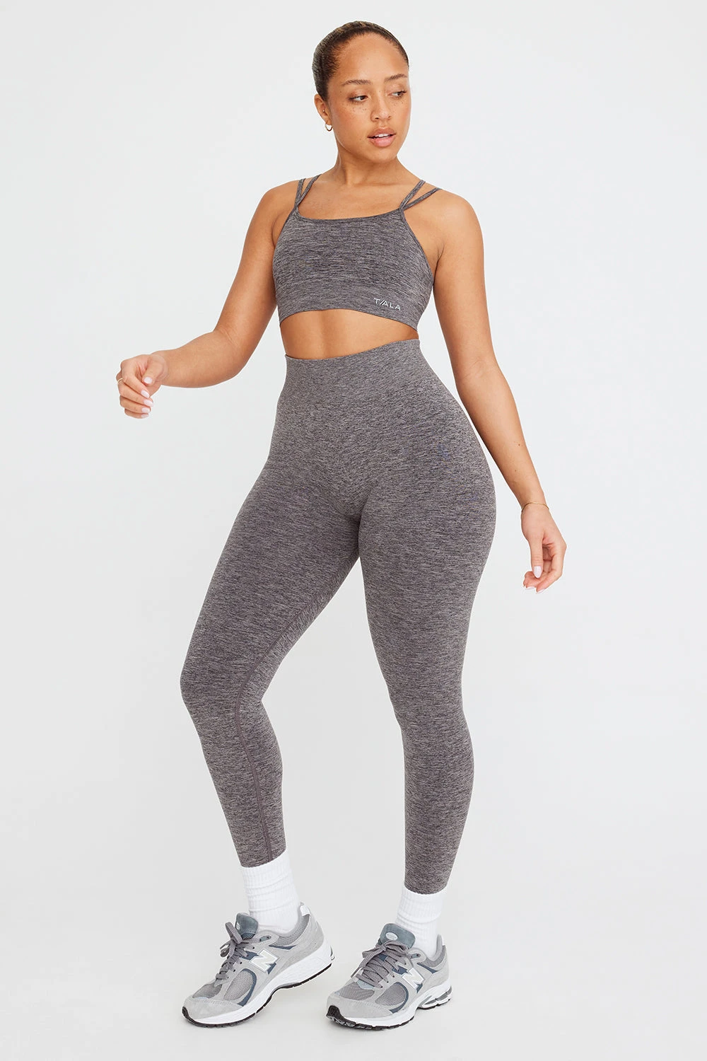 Tala SCULPT SEAMLESS SCRUNCH LEGGING - CHARCOAL MARL 1 Tala SCULPT SEAMLESS SCRUNCH LEGGING - CHARCOAL MARL
