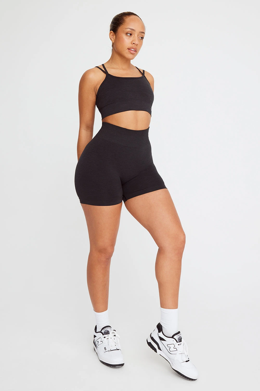 Tala SCULPT SEAMLESS STRAPPY SPORTS BRA- BLACK MARL 2 Tala SCULPT SEAMLESS STRAPPY SPORTS BRA- BLACK MARL - Image 2