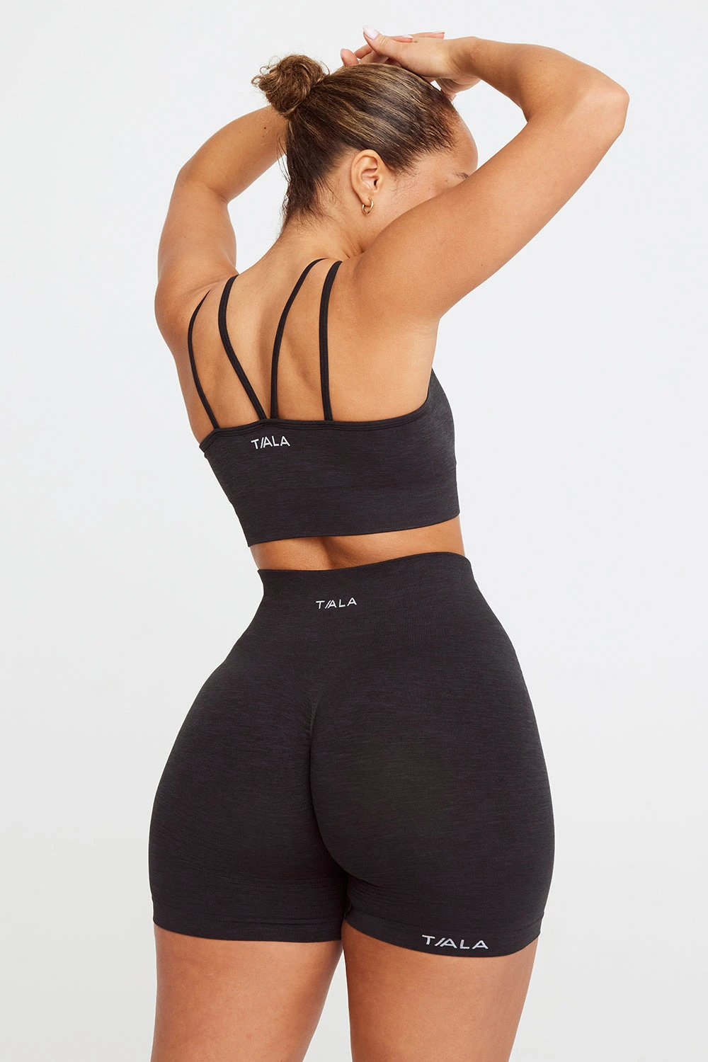 Tala SCULPT SEAMLESS STRAPPY SPORTS BRA- BLACK MARL 1 Tala SCULPT SEAMLESS STRAPPY SPORTS BRA- BLACK MARL