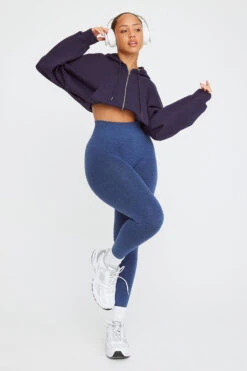 Tala SCULPT SEAMLESS SCRUNCH LEGGING - FRENCH NAVY MARL -Sportswear Store TALA SCULPT 09 NAVY JACKET SHORTS 1087