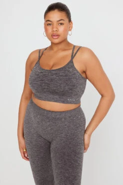 Tala SCULPT SEAMLESS STRAPPY SPORTS BRA - CHARCOAL MARL