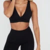 Tala DAYFLEX V NECK SPORTS BRA - SHADOW BLACK