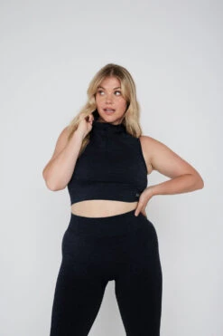 Tala SCULPT SEAMLESS ZAHARA SPORTS BRA - BLACK MARL -Sportswear Store za2